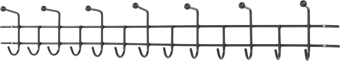Knagerække Spinder Design Barato 119 cm mat sort stål med to-niveau kroge