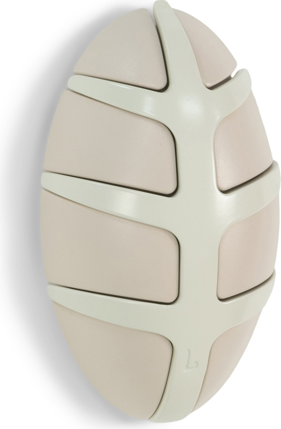 Knagerække Bug Spinder Design sandfarvet ABS Zamak 7 kroge H15xB10xD4,5 modulopbygget