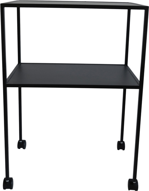 Serveringsvogn Spinder Design Trolly sort stål med hylder & hjul H86ÃB60ÃD40 cm