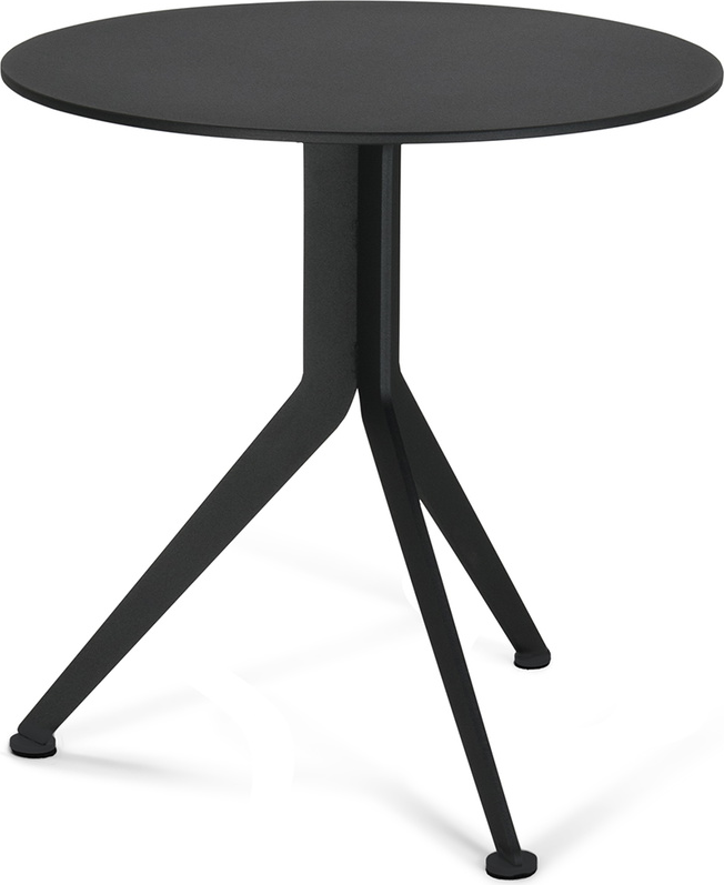 Spinder Design Daley udendørs sidebord sort stål Ø38 Ã H38 cm