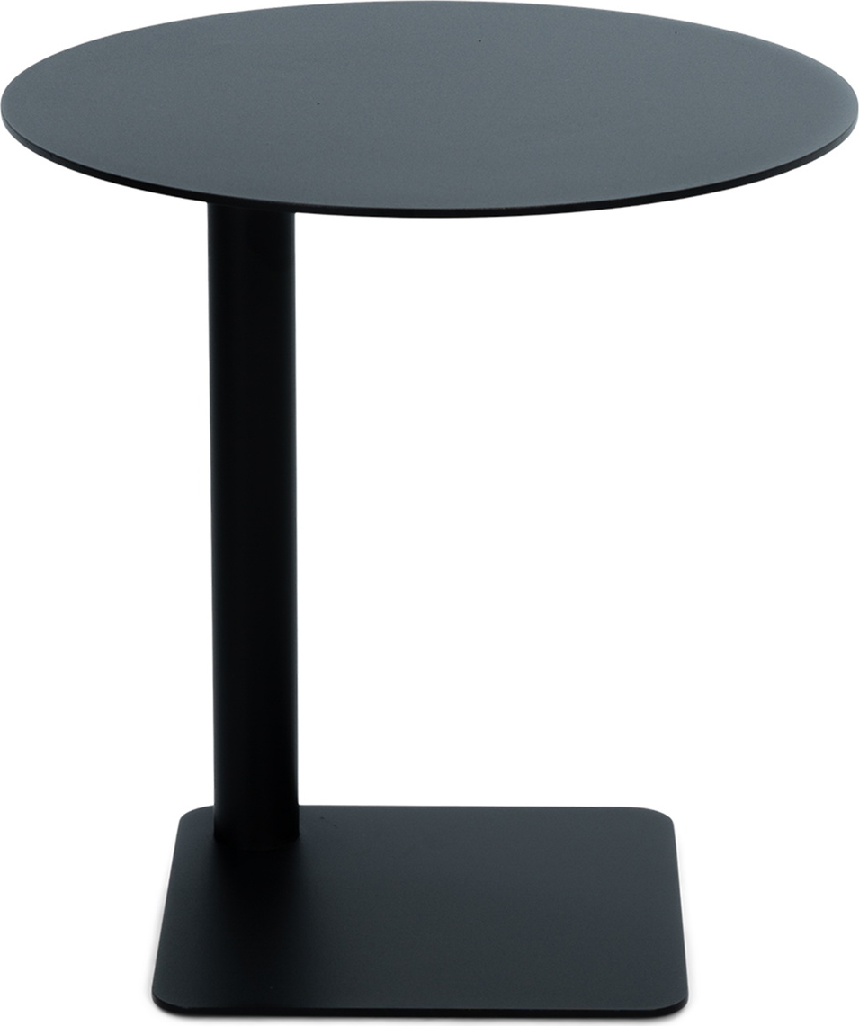 Udendørs sidebord Spinder Design Sunny i sortlakeret stål H40ÃØ40 cm