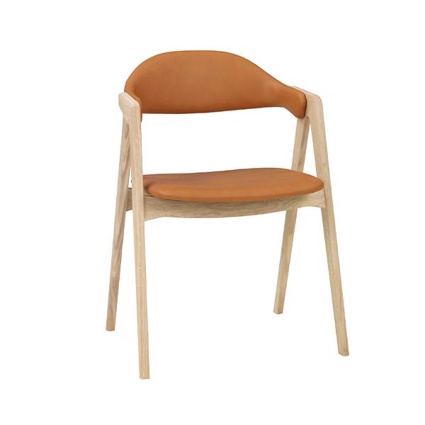 PBJ Designhouse PBJ Titan spisebordsstol - Lakeret lys eg - Stof : Erling Christensen Møbler : Erling Christensen Møbler