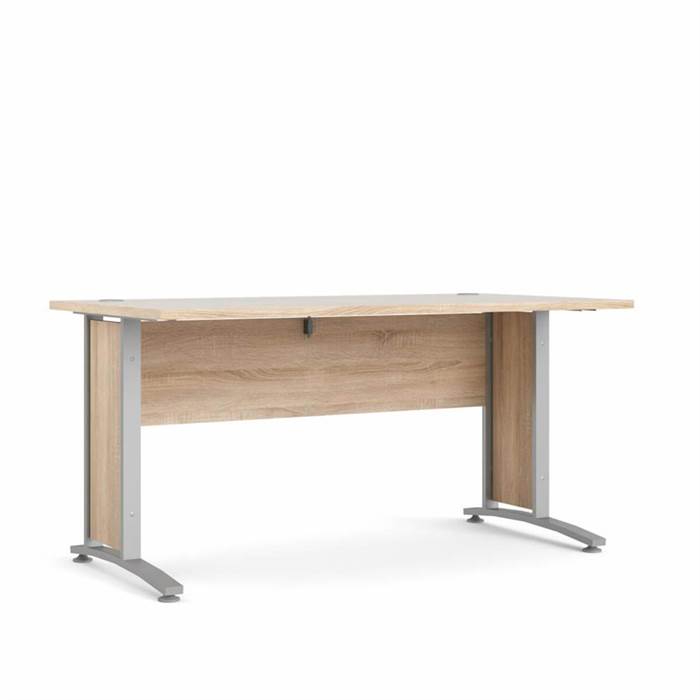Tvilum Prima Komb. skrivebord - 150 cm - Eg struktur & Metal  : Erling Christensen Møbler