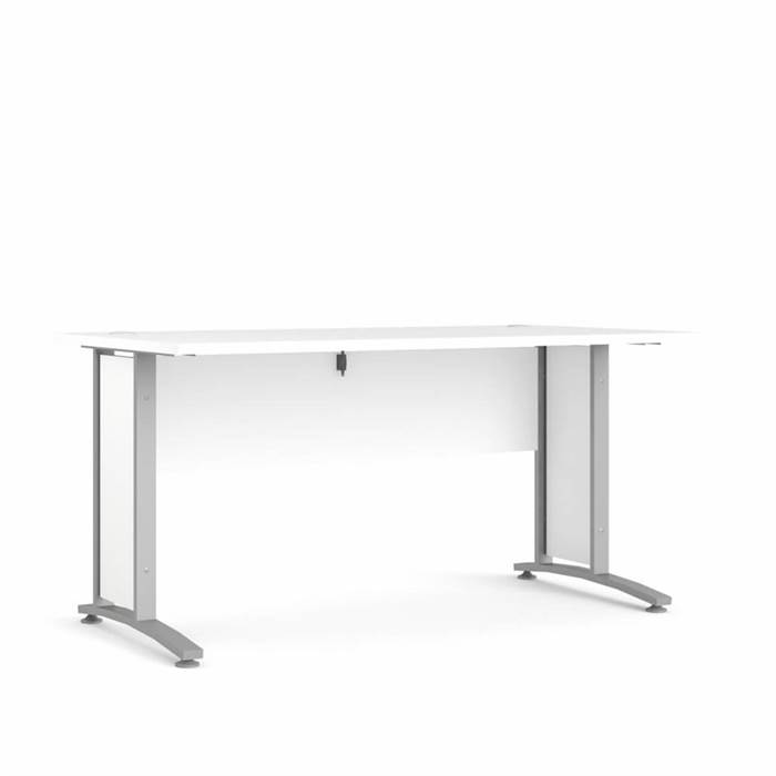 Tvilum Prima Komb. skrivebord - 150 cm - Hvid & Metal  : Erling Christensen Møbler