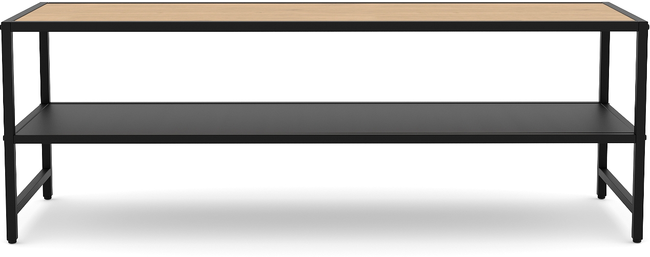 TV-bord Nordique Design Altino FSC Mix vildeg/sort metal med åben hylde H88,8ÃB70ÃD35 cm