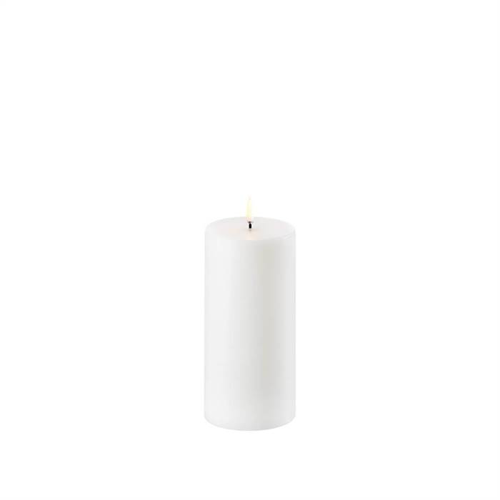 Uyuni Lighting LED Pillar bloklys - Ø7,8 x H15 cm - Nordic White  : Erling Christensen Møbler