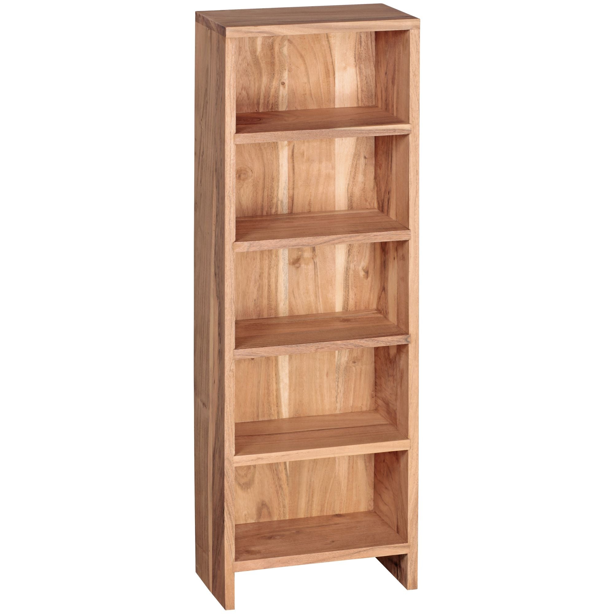 Håndlavet reol med 5 rum i massivt FSCÂ®-certificeret træ, 90 cm