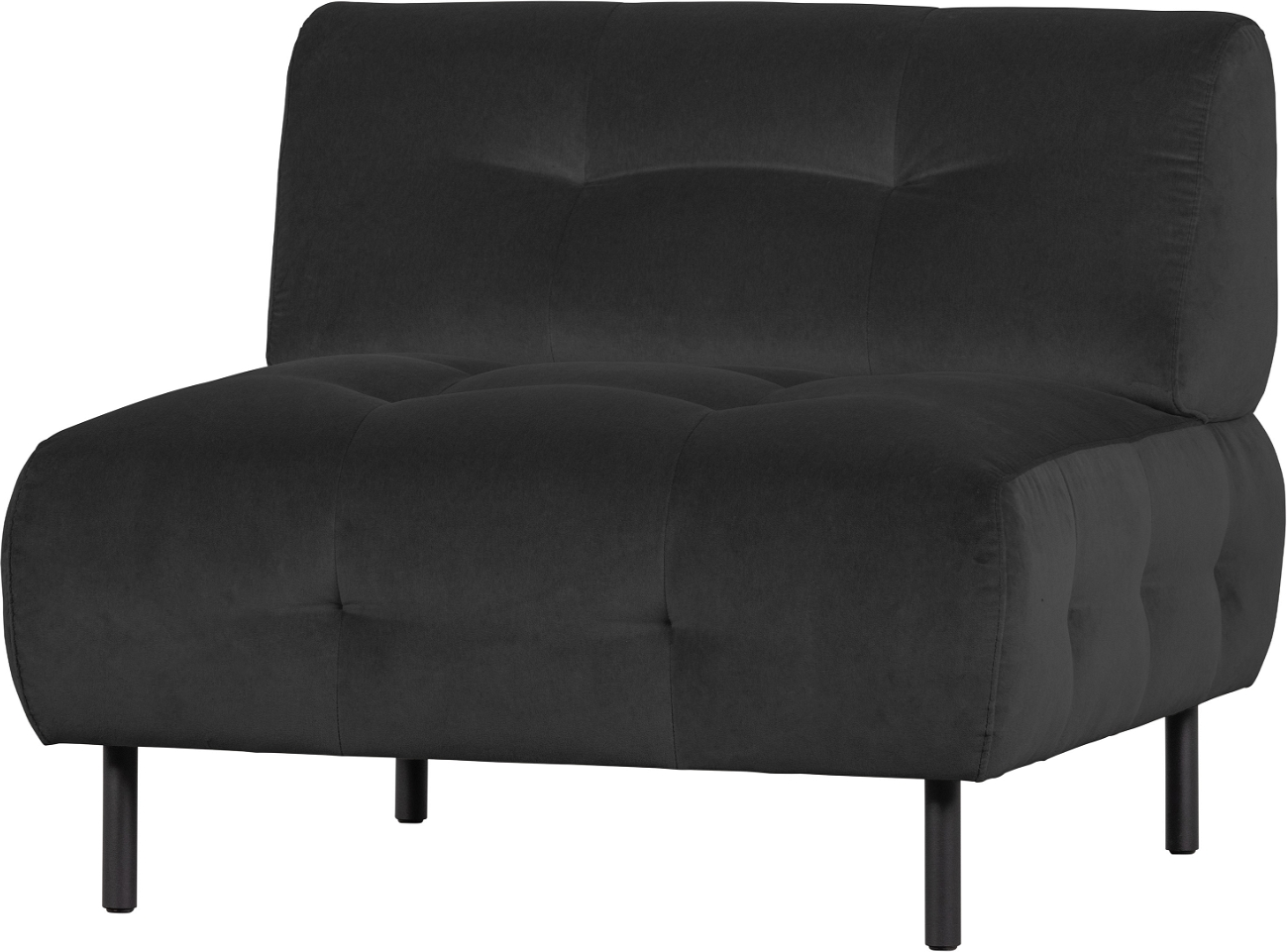 Loungestol / lænestol WOOOD Exclusive Lloyd grå vasket fløjl 90Ã90Ã75 cm
