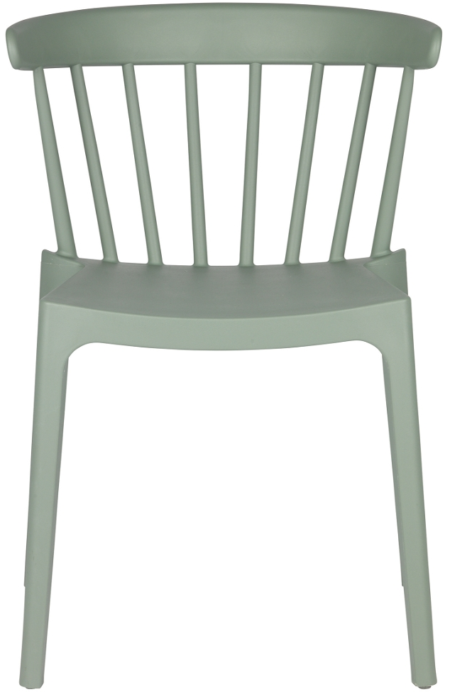 Spisebordsstol WOOOD Bliss Jadegrøn  -  stabelbar polypropylen til inde og ude H75ÃB52ÃD53 cm