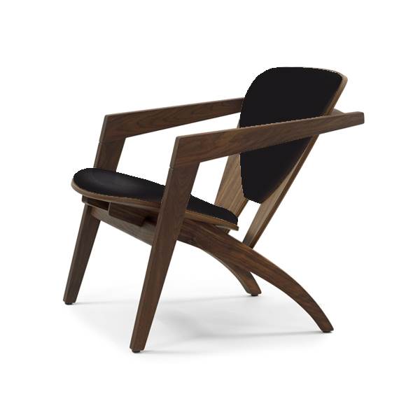 Wegner Butterfly GE460 stol - valnød - sort læder  : Erling Christensen Møbler