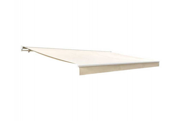 Ask Manuel Markise - Semikassette - 4,8 x 3 m - Hvid/Beige