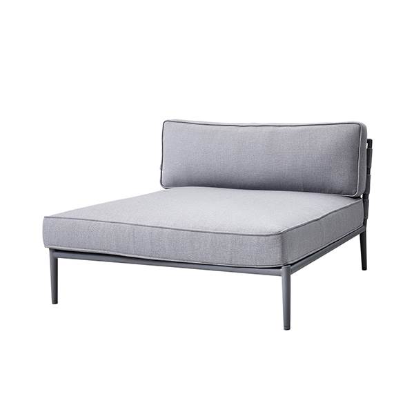 Cane-Line Conic daybed modul, lysegrå : Erling Christensen Møbler