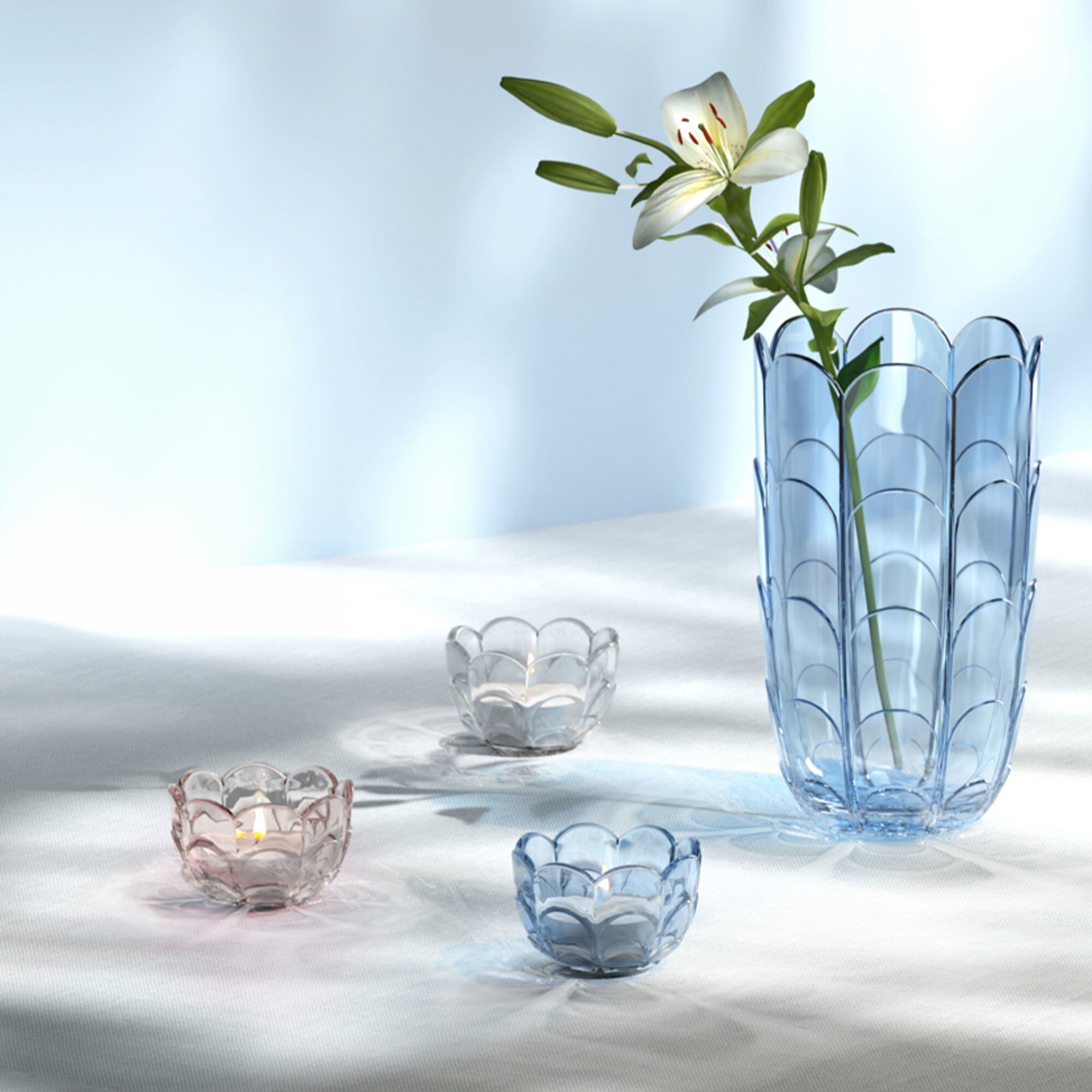 Holmegaard Lily fyrfadsstage 7 cm, clear