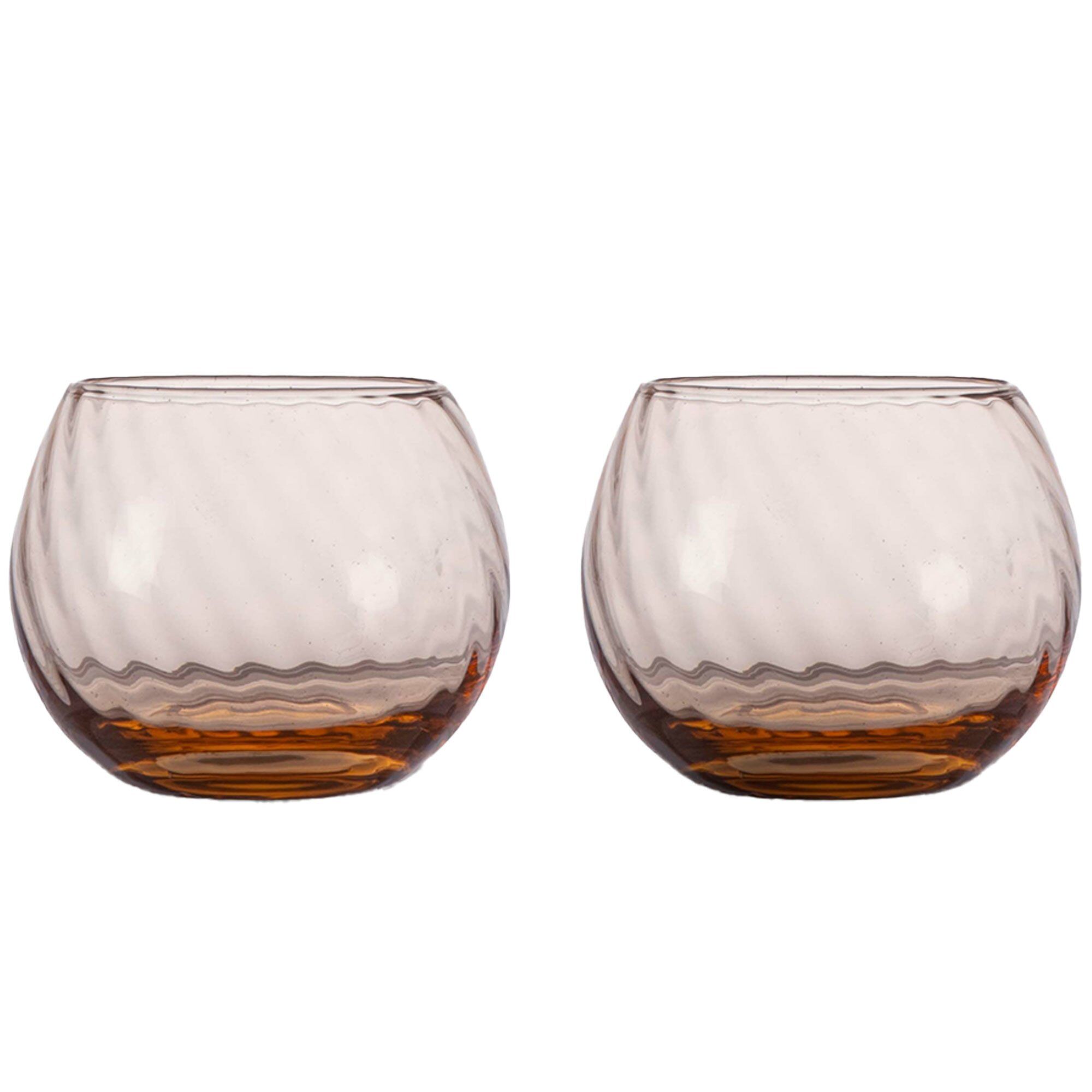 Byon Opacity vandglas 22 cl, peach, 2-pack