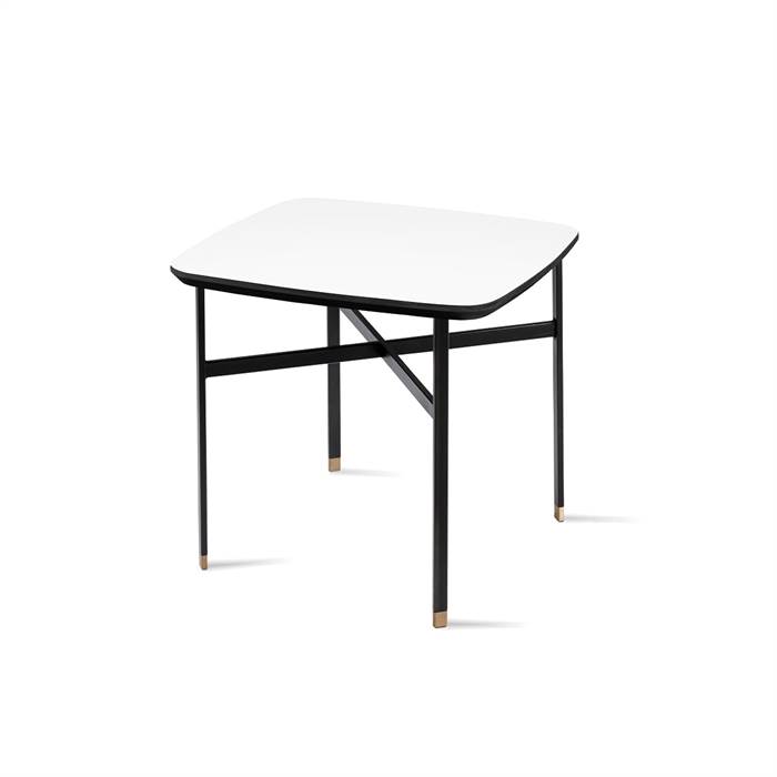Skovby SM240 / SM260 sofabord - 54 x 54 cm - Hvid laminatbordplade : Erling Christensen Møbler