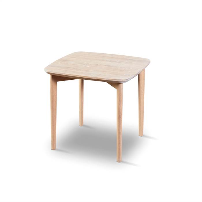Skovby SM240 / SM264 sofabord - 54 x 54 cm - Bordplade i massiv hvidolieret eg : Erling Christensen Møbler