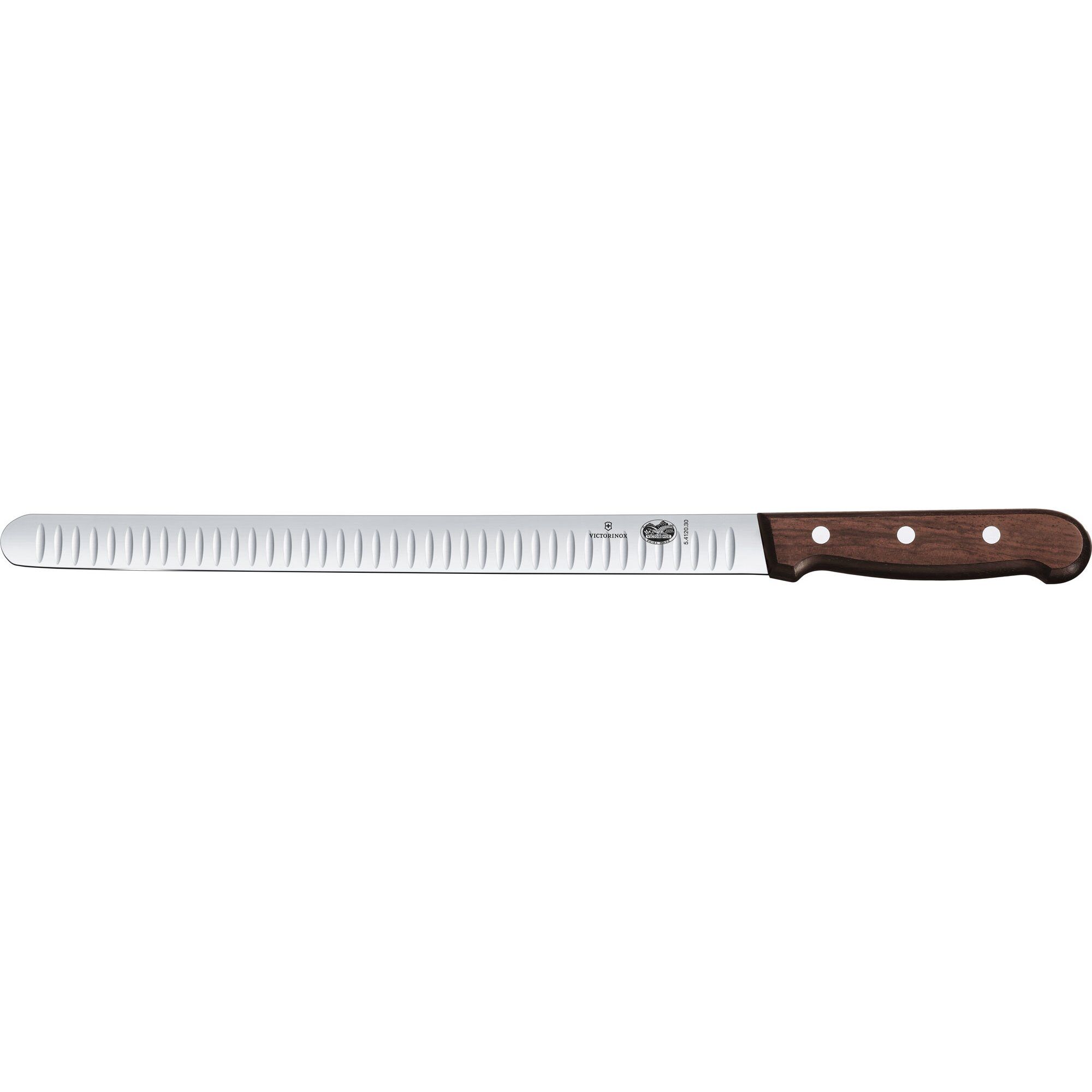 Victorinox Lakse- og skinkekniv olivenskåret med maple wood skæfte, 30cm.