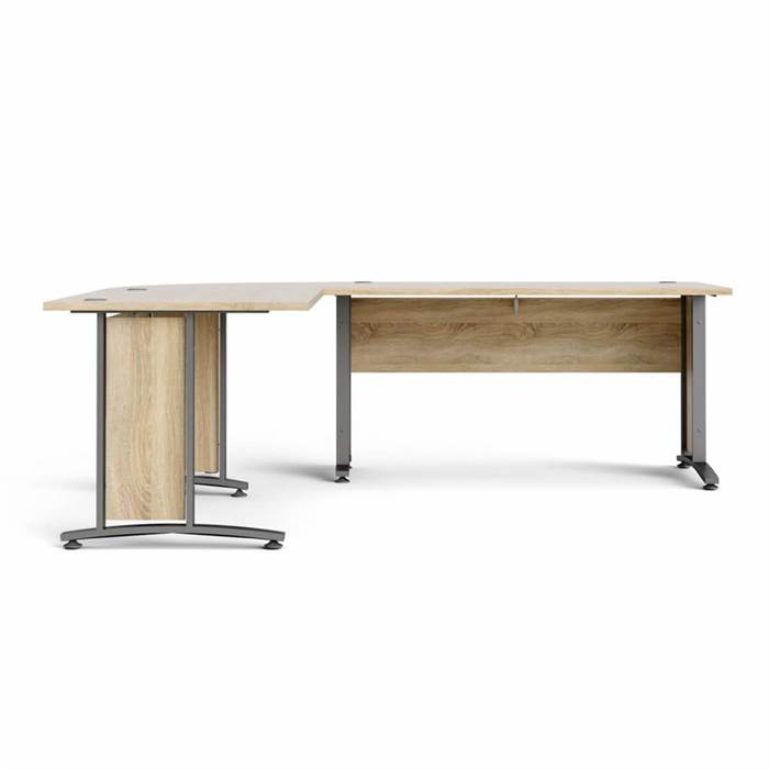 Tvilum Prima Komb. hjørneskrivebord - 200x230 cm - Eg & Metal : Erling Christensen Møbler