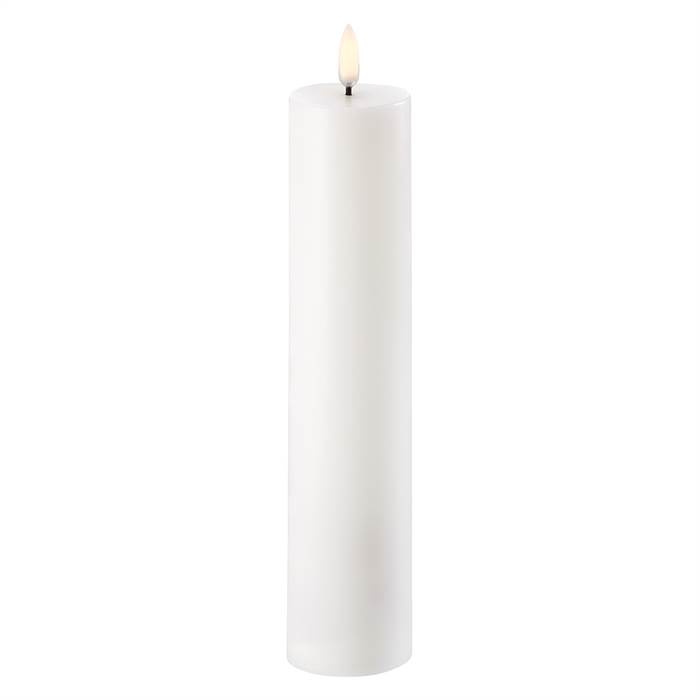 Uyuni Lighting LED Pillar bloklys - Ø4,8 x H22 cm - Nordic White  : Erling Christensen Møbler