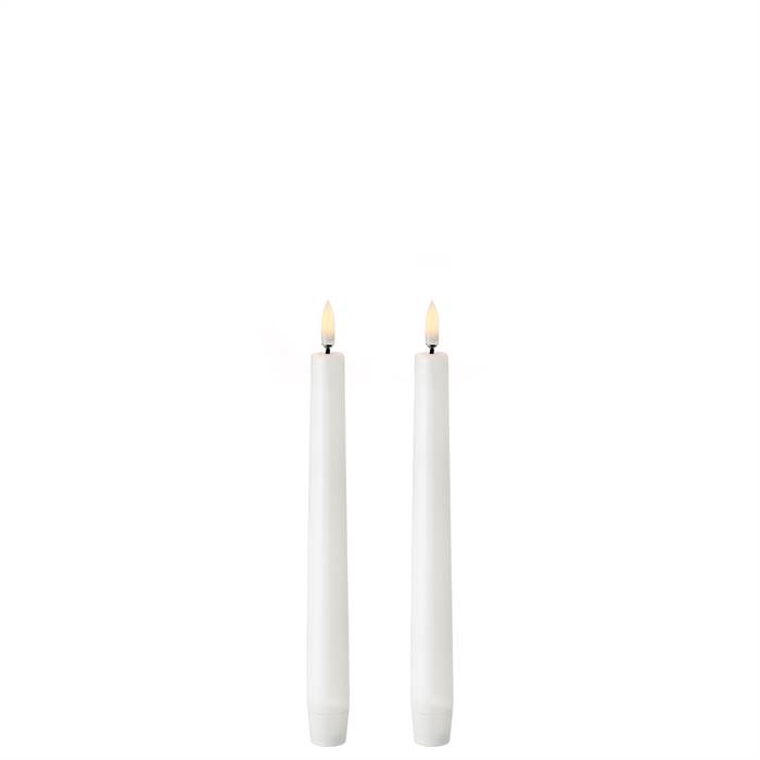 Uyuni Lighting LED Taper kronelys - H20 cm - 2-pak - Nordic White  : Erling Christensen Møbler