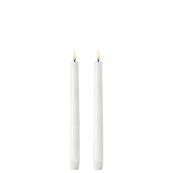Uyuni Lighting LED Taper kronelys - H25 cm - 2-pak - Nordic White  : Erling Christensen Møbler
