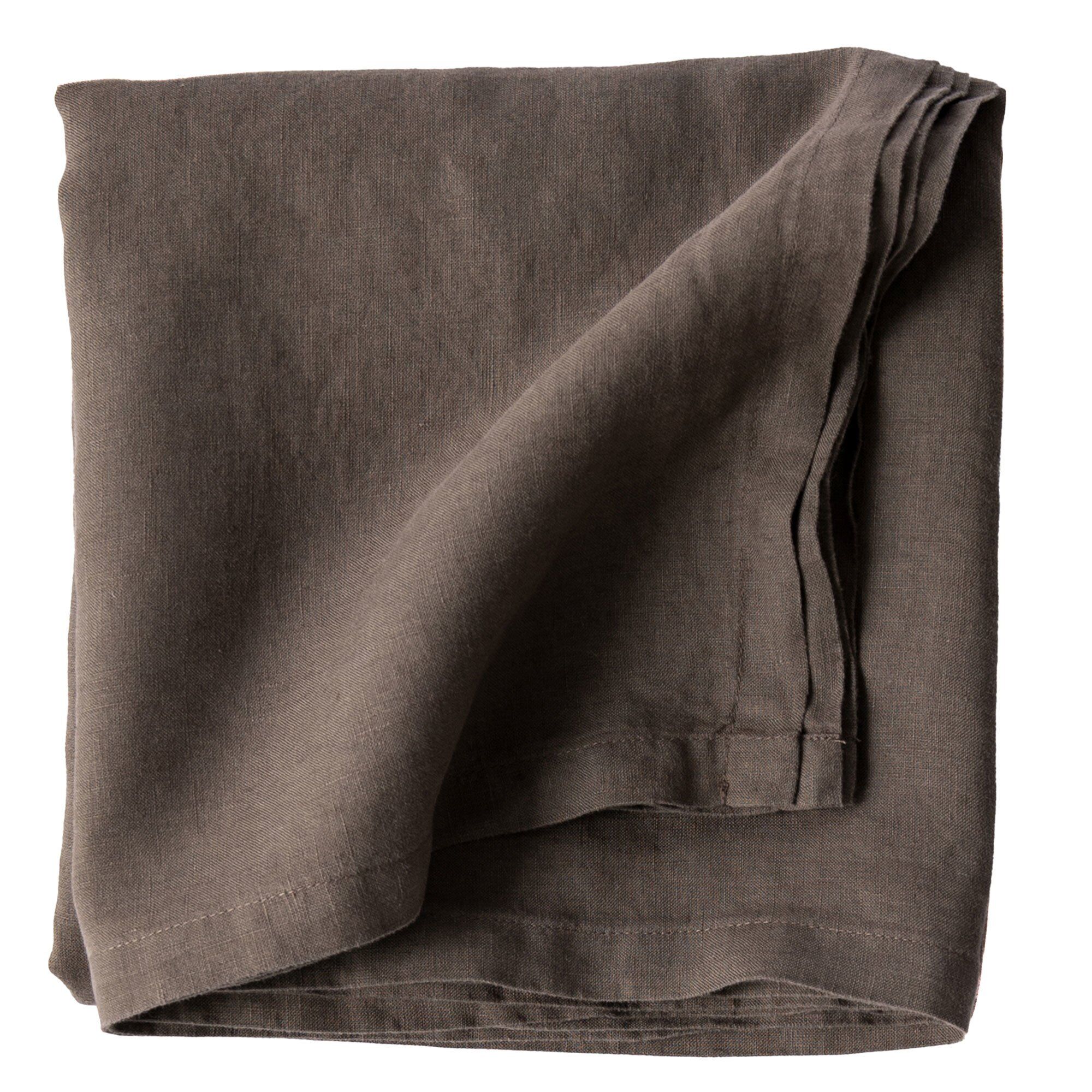 Tell me more Dug i hør 145 x 145 cm, taupe