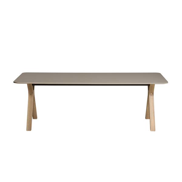 Andersen Furniture Space Udtræksbord - Fenix laminat Castoro Ottawa - Eg - Hvidpigmenteret mat lak - Malet kant farve som bord* Eg - Hvidpigmenteret