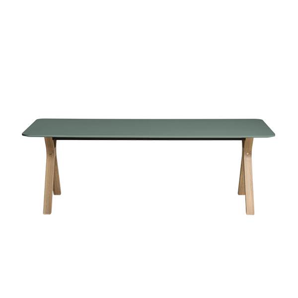 Andersen Furniture Space Udtræksbord - Fenix laminat Verde Comodoro - Eg - Hvidpigmenteret mat lak - Malet kant farve som bord* Eg - Hvidpigmenteret