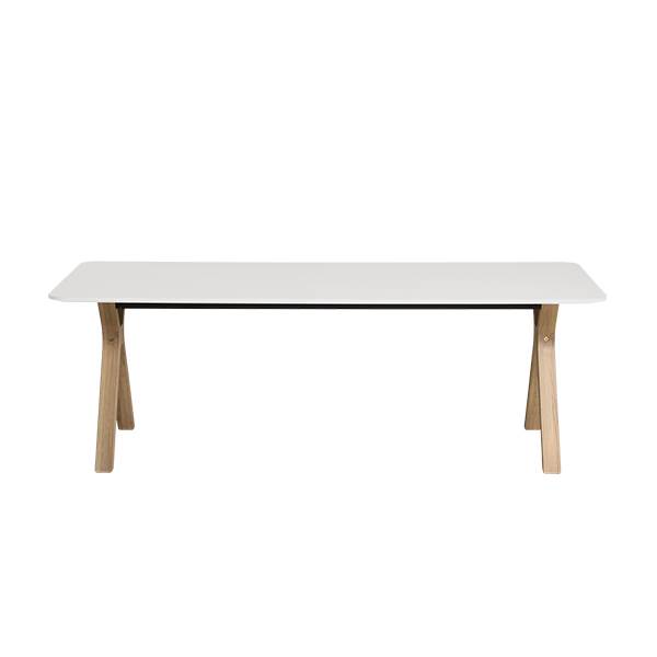 Andersen Furniture Space Udtræksbord - Hvid laminat Alpino - Eg - Hvidpigmenteret mat lak - Sortmalet kant* Eg - Hvidpigmenteret mat lak : Erling
