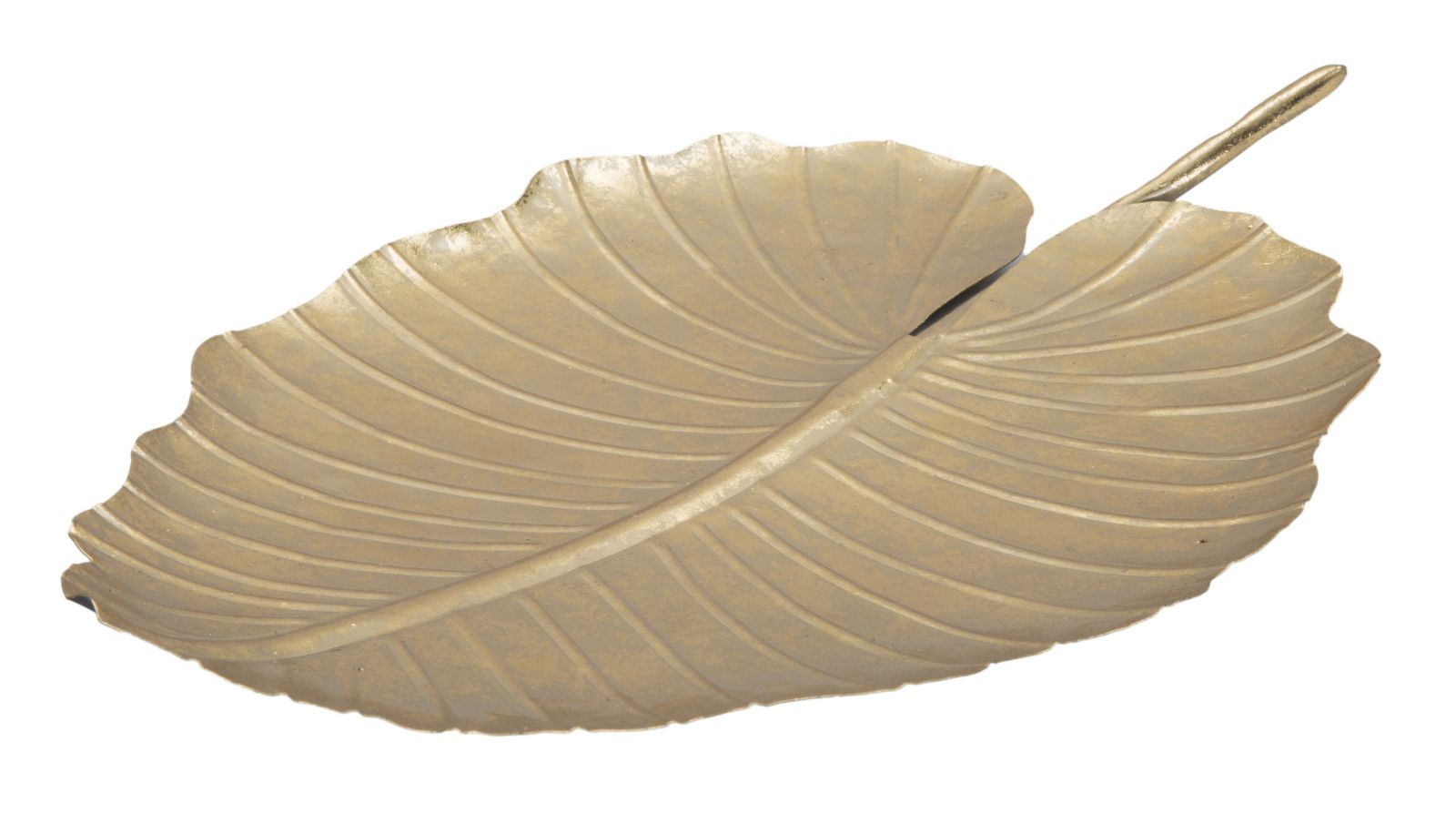 Glam fad i guldfarve, metal  -  23x2x35 cm