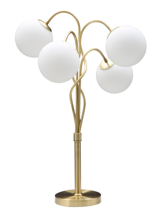 Glam lampe i guldfarve, jern ang glas  -  53x74 cm