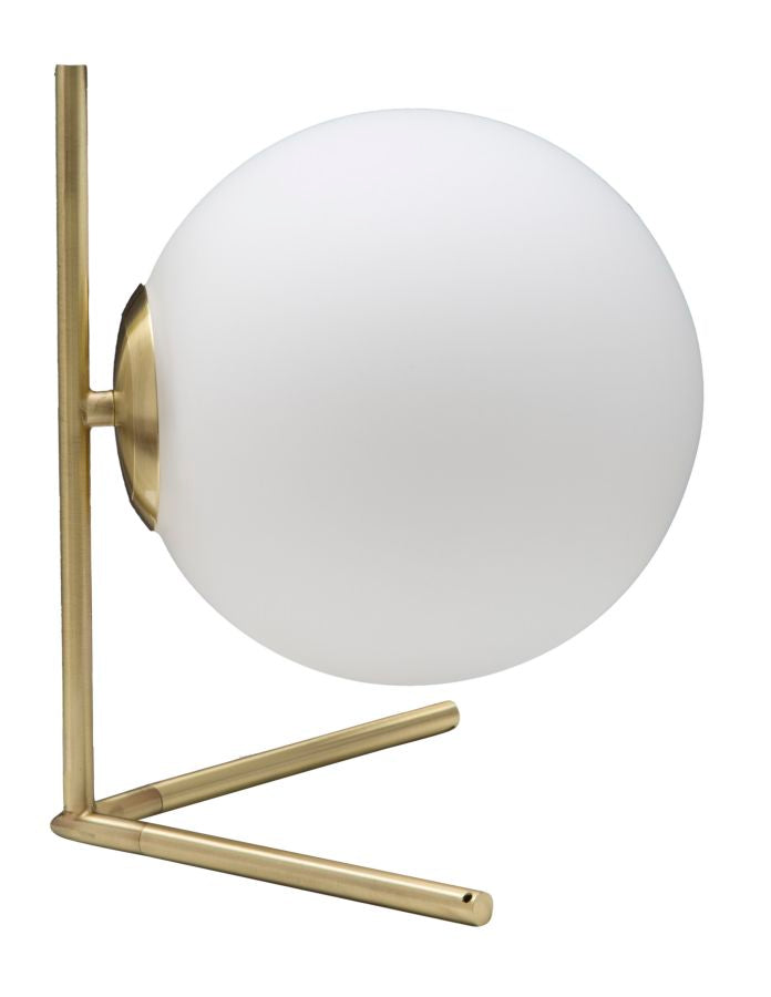 Glam lampe i guldfarve, jern ang glas  -  25x25x27 cm