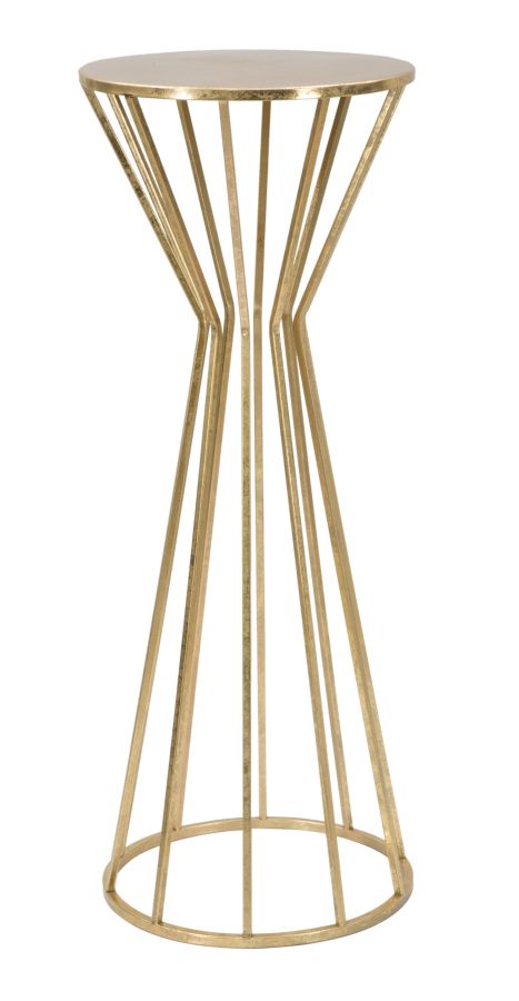 Glam sidebord, guldfarvet, metal  -  38x100 cm