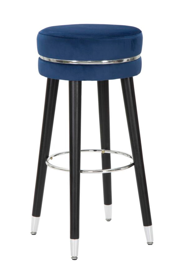 Glam barstol i fyrretræ, metal og polyester  -  35x74 cm