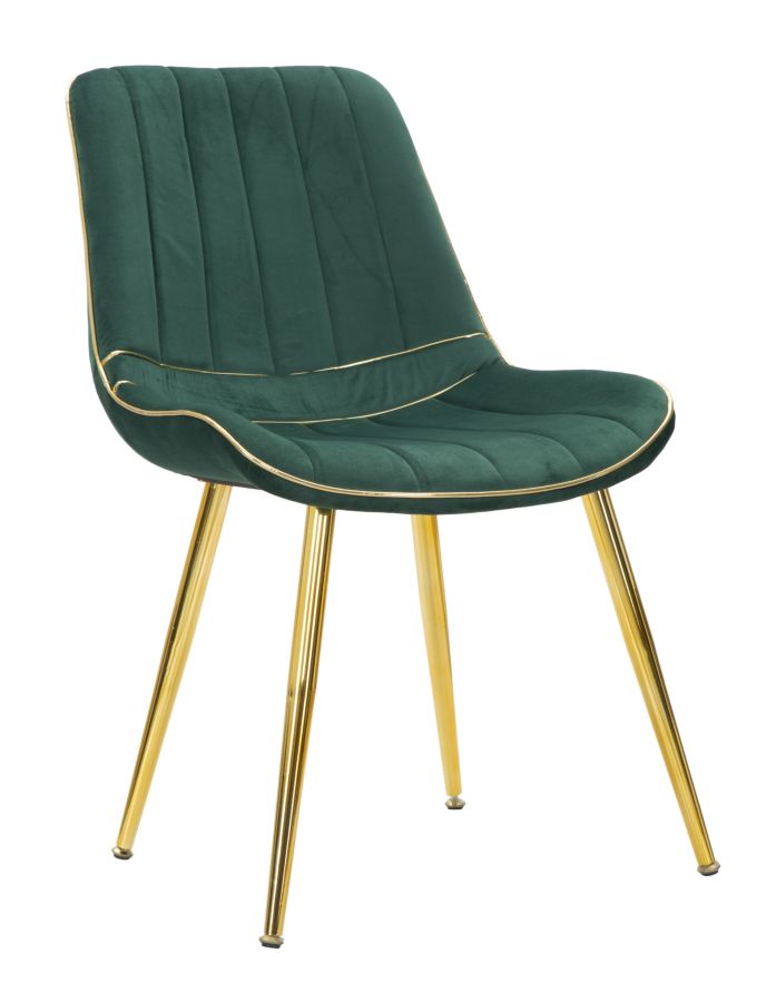 Glam stol i fyrretræ, metal and polyester  -  51x59x79 cm