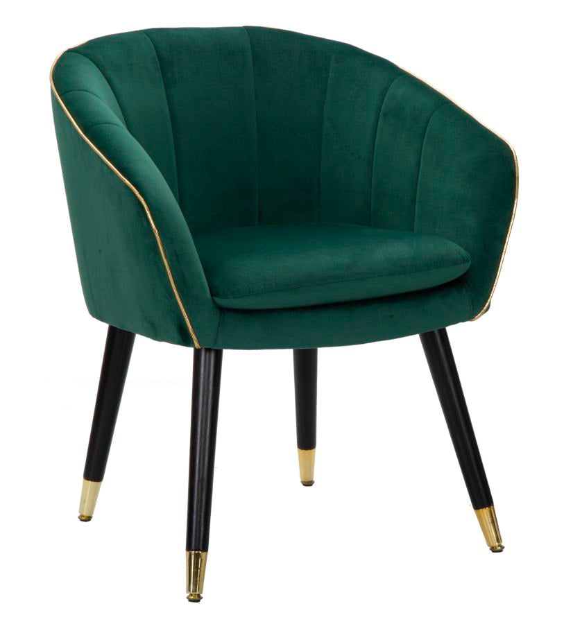 Glam stol i guldfarve af træ  -  62x58x78 cm