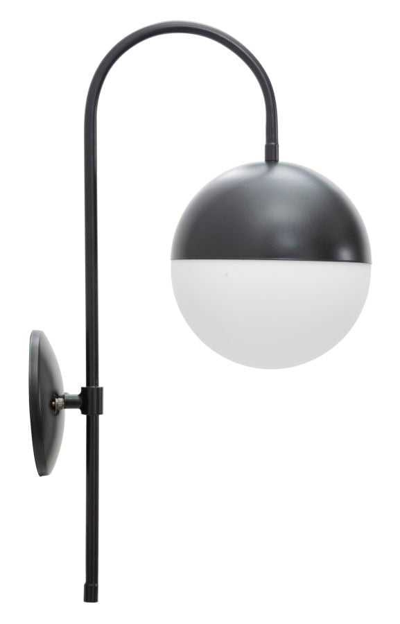 Glam lampe i jern og glas  -  19x31x51 cm - væglamper