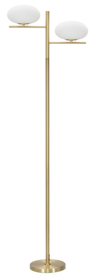 Glam lampe i guldfarve, jern og glas  -  51x24x180 cm