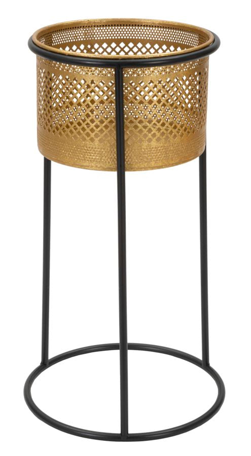 Glam vase i guldfarve, metal  -  25x50 cm
