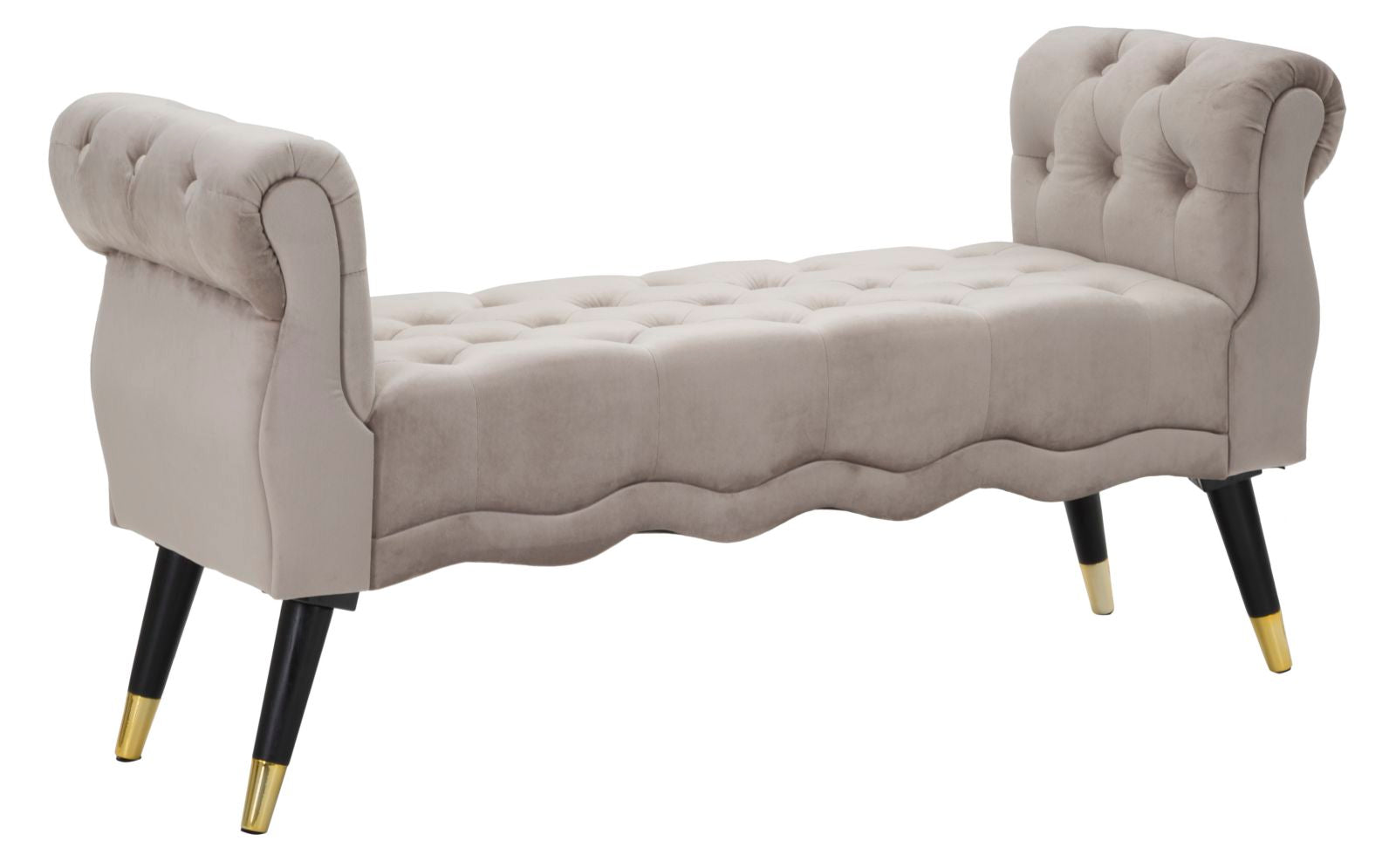Glam bænk i fyrretræ, metal and polyester  -  120x40x60 cm