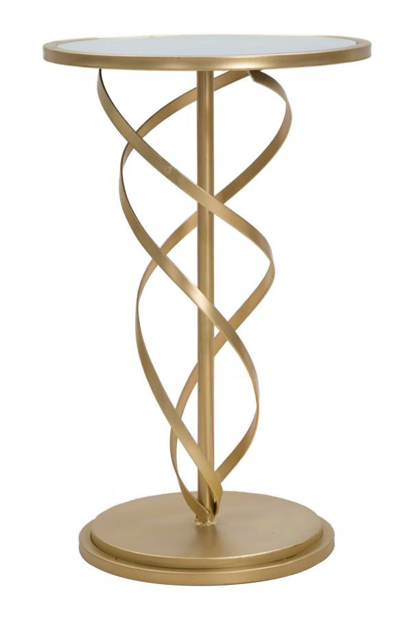 Glam bord i jern, mdf og glas  -  38x61x5 cm