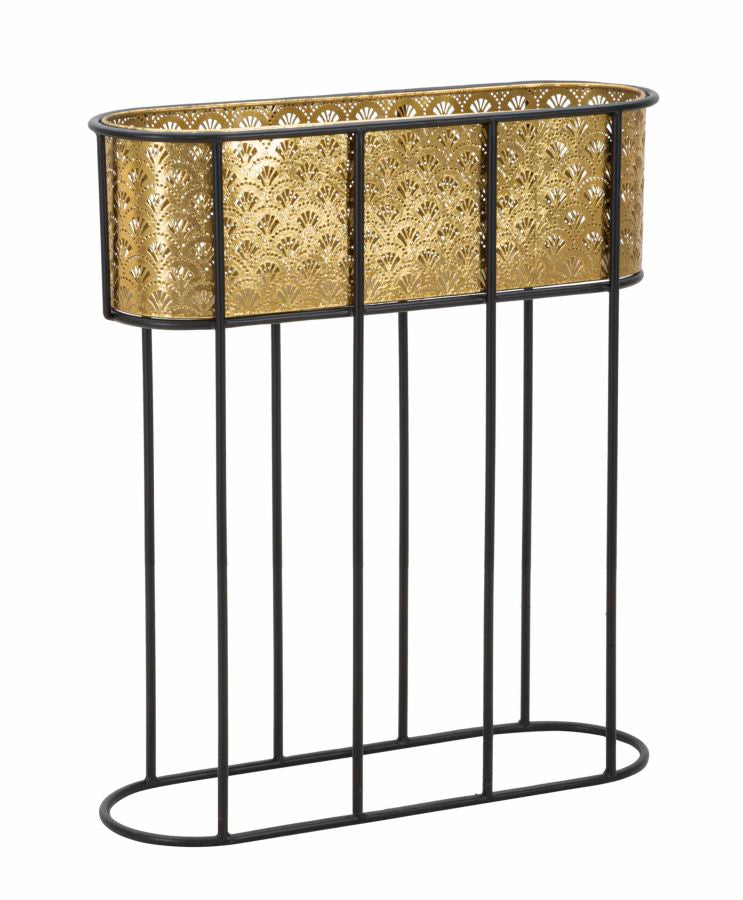 Glam vase i guldfarve, metal  -  60x20x70 cm