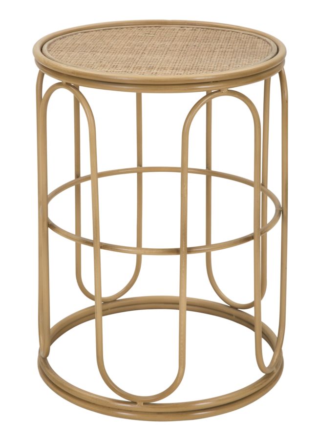 Boho chic bor, metal og rattan  -  40x55 cm