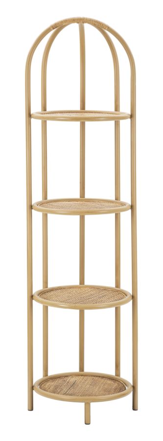 Boho chic reol, rattan  -  40x38x150 cm