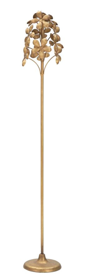 Glam lysestage i guldfarve, jern  -  17x93 cm