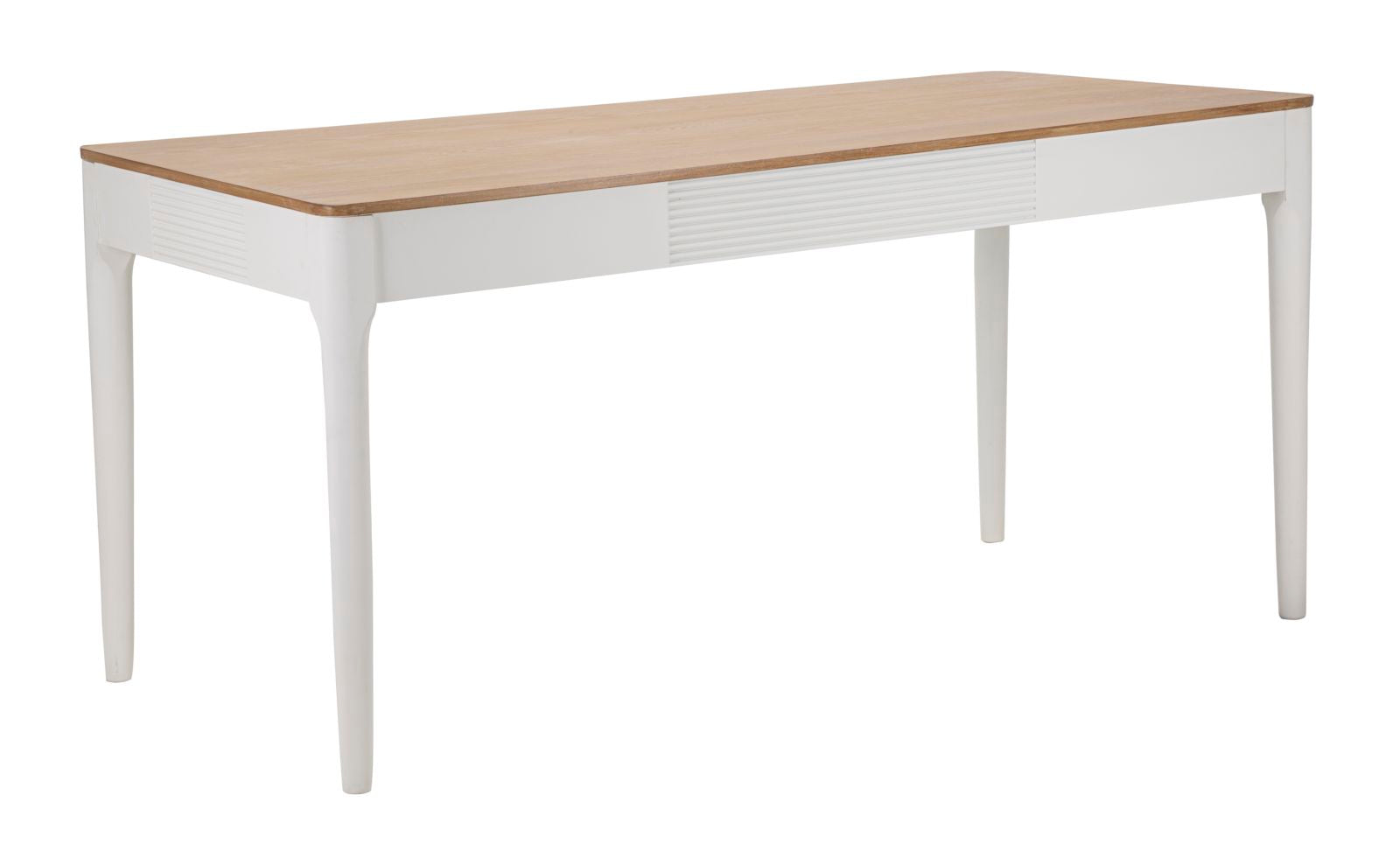 Boho chic bord, hvid, træ, mdf og metal  -  180x90x80 cm