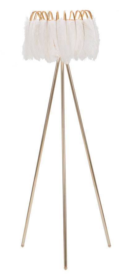 Glam bordlampe i guldfarve, jern og plast  -  46x147 cm