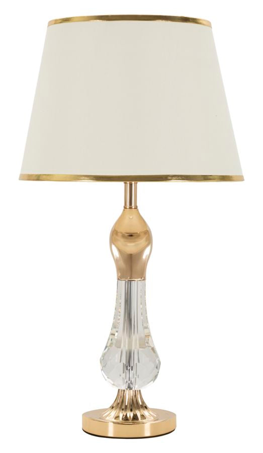 Glam bord i jern, glas og stof  -  33x59 cm
