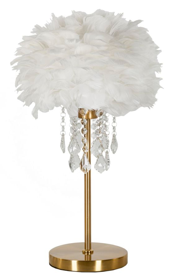 Glam bordlampe i jern og plast  -  30x55 cm