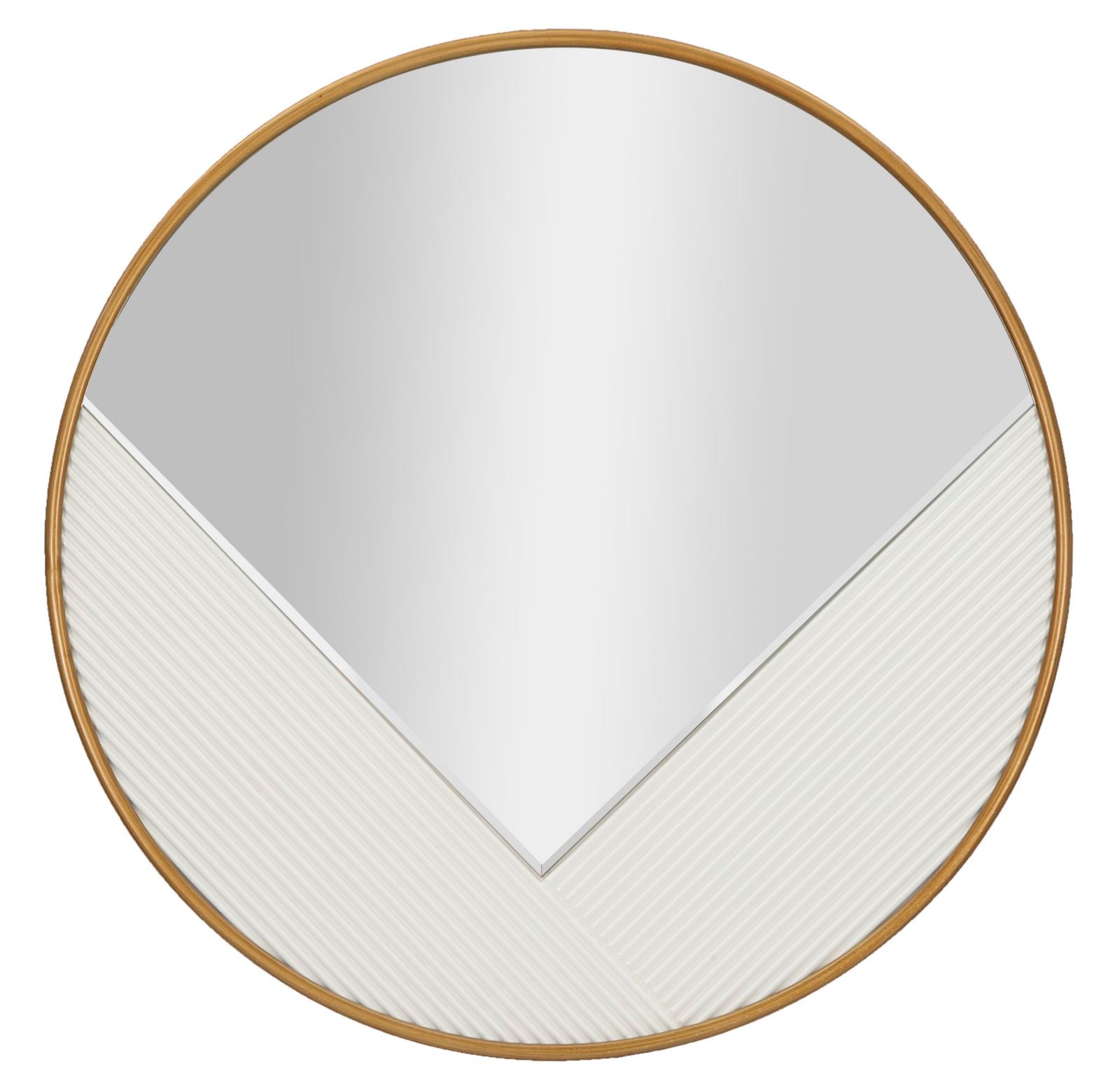 Spejl i MDF, jern  -  80x4 cm